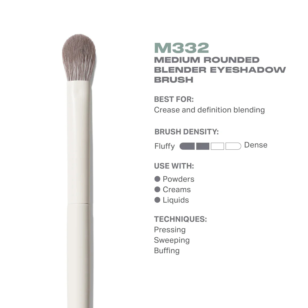 Morphe M332 Medium Rounded Blender Eyeshadow Brush