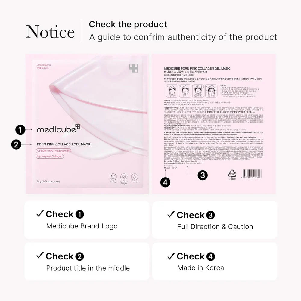Medicube PDRN Pink Collagen Gel Mask - 1 Sheet Mask
