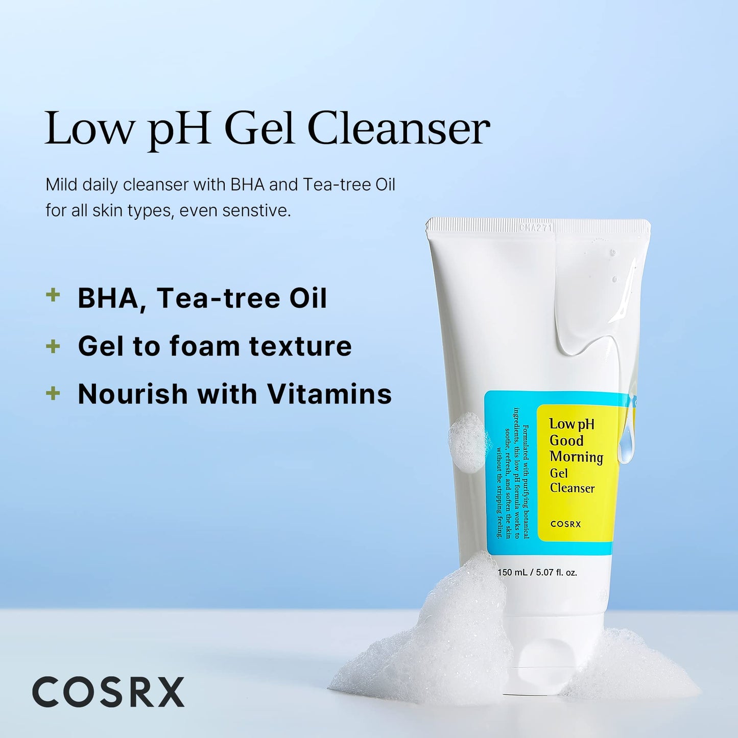 COSRX LOW PH GOOD MORNING GEL CLEANSER150ML