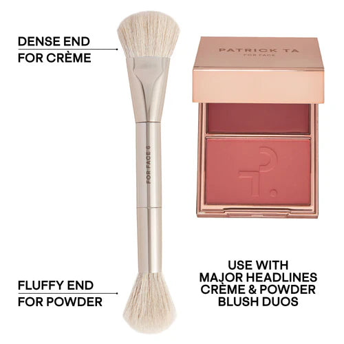 PATRICK TA  Dual Ended precision face Blush Brush