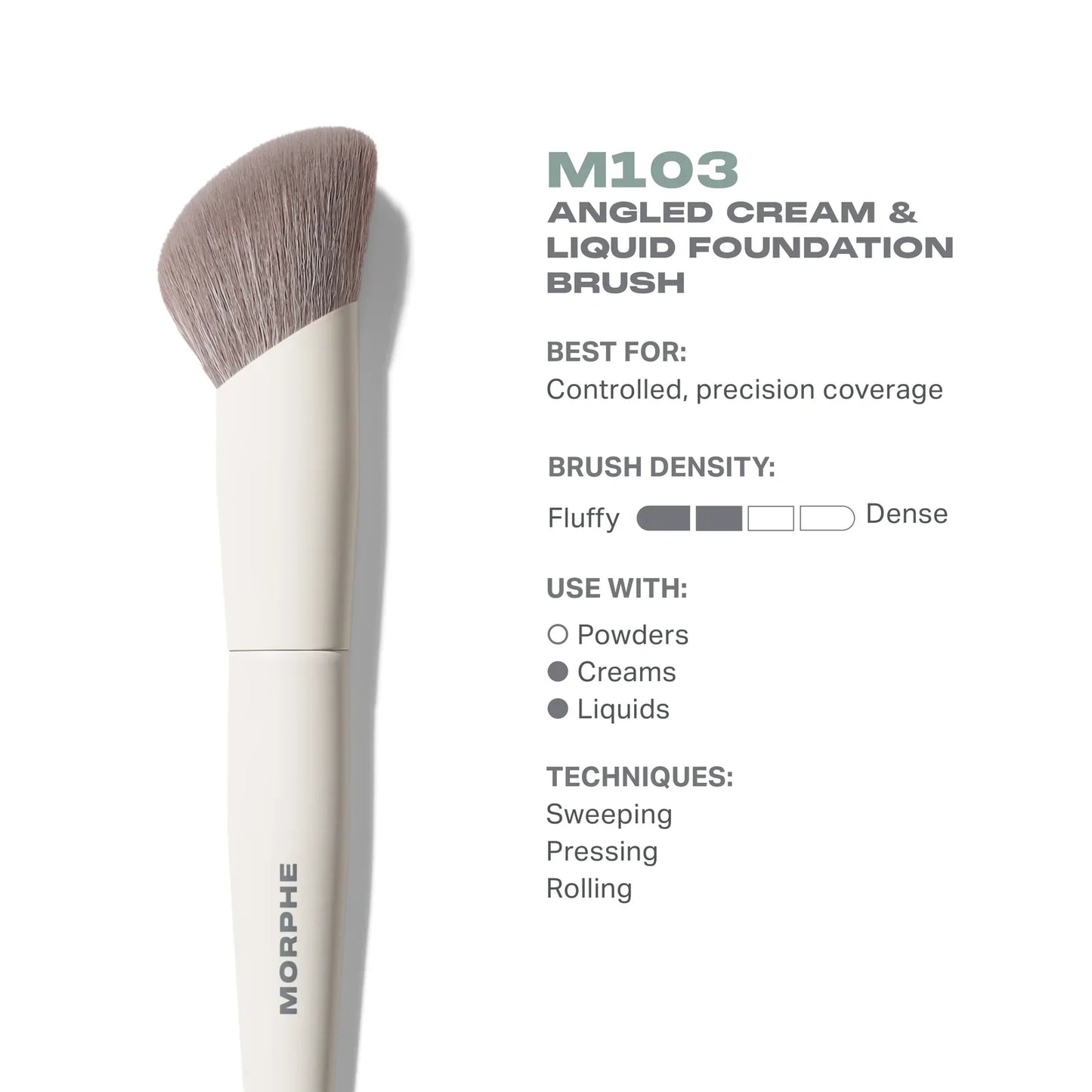 Morphe M103 Angled Cream & Liquid Foundation Brush
