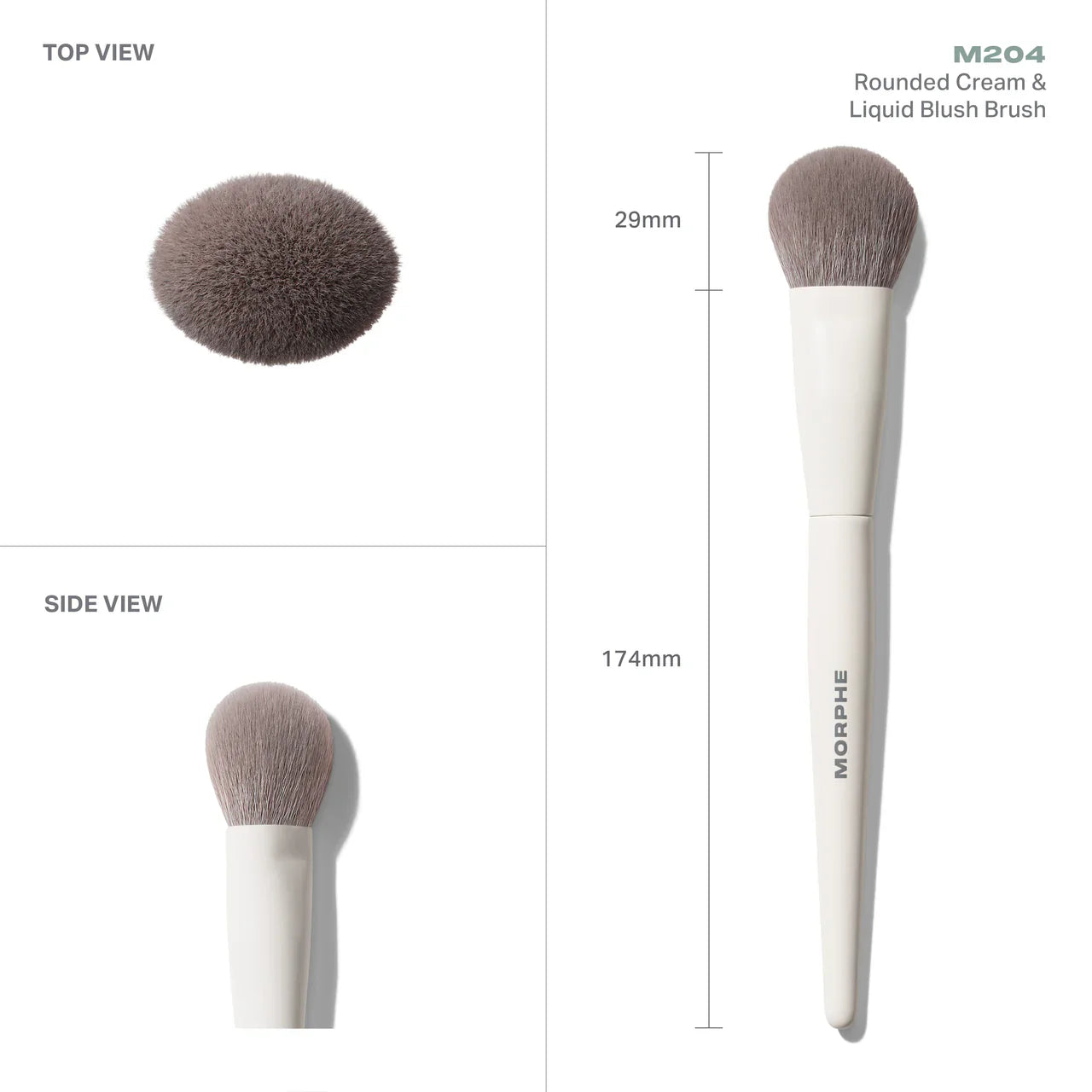 Morphe M204 Rounded Cream & Liquid Blush Brush