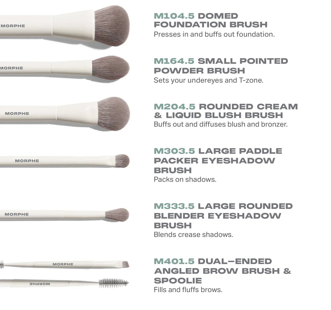 Morphe - Along for the Glide 6-Piece Travel Brush Set